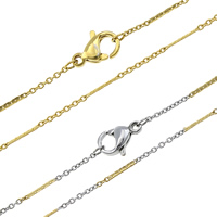 Stainless Steel Chain Necklace, plated Approx 17.5 Inch 