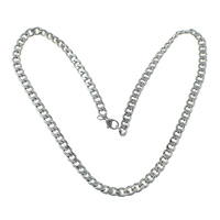 Collar de cadena de acero inoxidable, cadenilla, color original, 8x6x1.5mm, longitud:aproximado 19 Inch, Vendido por Sarta