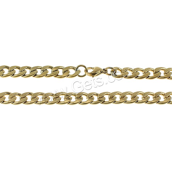Halskette, Edelstahl, goldfarben plattiert, verschiedene Größen vorhanden & Kandare Kette, verkauft von Strang