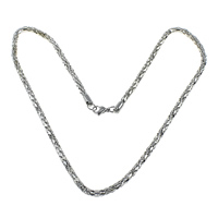 Collar de cadena de acero inoxidable, cadena de linterna, color original, 4.5mm, longitud:aproximado 23 Inch, Vendido por Sarta