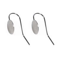 Stainless Steel Earring Drop Component, 316L Stainless Steel, Flat Round, original color, 25mm,0.8mm 