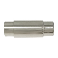 Runder Edelstahl Magnetverschluss, 316 Edelstahl, Rohr, plattiert, Kundenindividuell, keine, 19x7mm, Bohrung:ca. 5mm, verkauft von PC