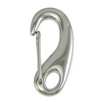 Stainless Steel Key Clasp, 316 Stainless Steel, hand polished, original color 