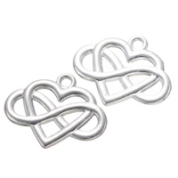 Zinc Alloy Heart Pendants, plated Approx 2.3mm 