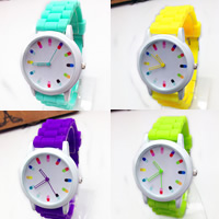 Unisex Wrist Watch, Zinc Alloy, with Glass & Silicone, Chinese movement, platinum color plated, with painted & adjustable 20mm Approx 9.5 Inch 