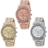Bracelets de montre pour hommes, alliage de zinc, avec verre, mouvement chinoise, Placage, avec strass, plus de couleurs à choisir 22mm Environ 9 pouce, Vendu par PC