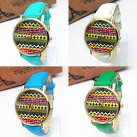 Women Wrist Watch, Zinc Alloy, with PU Leather & Glass, Chinese movement, plated, adjustable & for woman 20mm Approx 9 Inch 