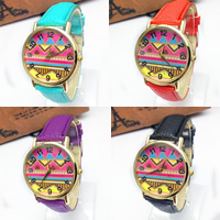 Women Wrist Watch, Zinc Alloy, with PU Leather & Glass, Chinese movement, plated, adjustable & for woman 20mm Approx 9 Inch 
