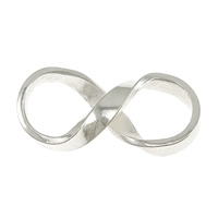 Sterling Silver Charm Connector, 925 Sterling Silver, Infinity, plated, 1/1 loop 19-20x8- Approx 