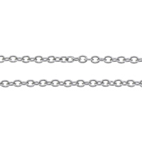 Нержавеющая сталь Овальном Сеть, Нержавеющая сталь 316, Овальный цепь, оригинальный цвет Приблизительно 100м/Лот, продается Лот