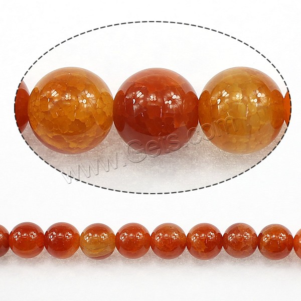 Natürlich rote Achat Perlen, Roter Achat, rund, Weitere Größen für Wahl, Bohrung:ca. 0.8-1.2mm, Länge:ca. 15.5 ZollInch, verkauft von Strang