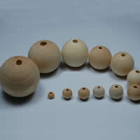 Original Wood Beads, Round original color 