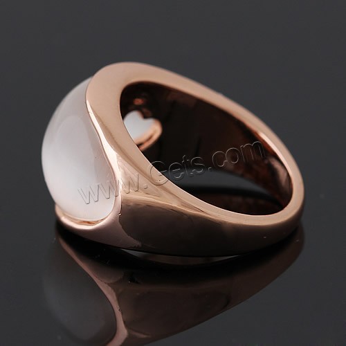 キャッツアイ亜鉛合金指のリング, 亜鉛合金, とともに 猫の目の石, ピンクゴールドメッキ, 異なるサイズの選択, 28x13mm, 売り手 パソコン