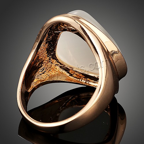 Cats Eye Zinc Alloy Finger Ring, with Cats Eye, gold color plated, different size for choice, 21x26mm, Sold By PC
