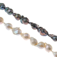 perles nucléées cultivées d'eau douce , perle nucléée de culture d'eau douce, baroque, naturel, plus de couleurs à choisir, 16-18mm Environ 0.8mm Environ 15.3 pouce, Vendu par brin