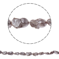 Perlas Cultivadas Nucleadas de Agua Dulce, Keishi, Púrpura, 15-18mm, agujero:aproximado 0.8mm, longitud:aproximado 15.3 Inch, Vendido por Sarta