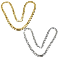 Stainless Steel Chain Necklace, plated, curb chain Approx 23.7 Inch 