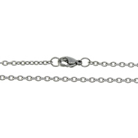 Mode Edelstahl Halskette Kette, Twist oval, 3x2.3x0.6mm, Länge:20 ZollInch, verkauft von Strang