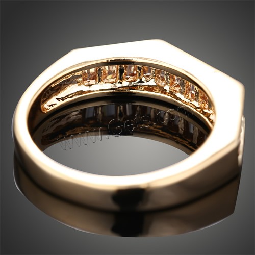 Kristall Messing Finger Ring, mit Kristall, goldfarben plattiert, verschiedene Größen vorhanden & facettierte, 5x23mm, verkauft von PC