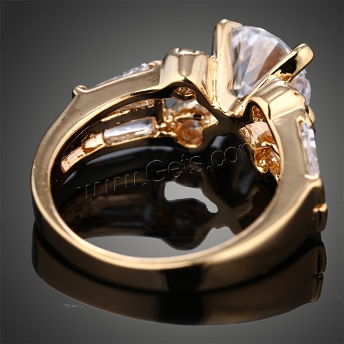 クリスタル真鍮指のリング, 銅, とともに クリスタル, ゴールドメッキ, 異なるサイズの選択 & 切り面 & ライン石のある, 8x21mm, 売り手 パソコン