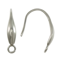 Stainless Steel Hook Earwire, 304 Stainless Steel, with loop, original color Approx 1.5mm 