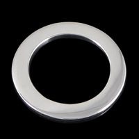 純銀製指輪リング, 92.5％純度シルバー, ドーナツ型, メッキ, スムース, 無色 穴:約 16mm, 売り手 パソコン