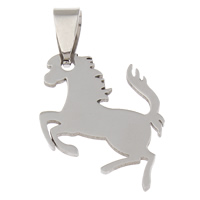 Stainless Steel Animal Pendants, Horse, original color Approx 
