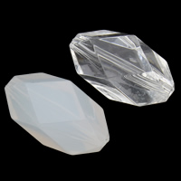 Clearance Acrylic Beads , Oval & faceted Approx 1mm, Approx 