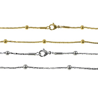 Мода нержавеющей стали ожерелье цепь, нержавеющая сталь, Другое покрытие, Бостон цепь, Много цветов для выбора, 4mm, 1mm, длина:Приблизительно 20 дюймовый, продается Strand