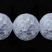 Natural Clear Quartz Beads, Round & faceted & crackle Approx 15 Inch 