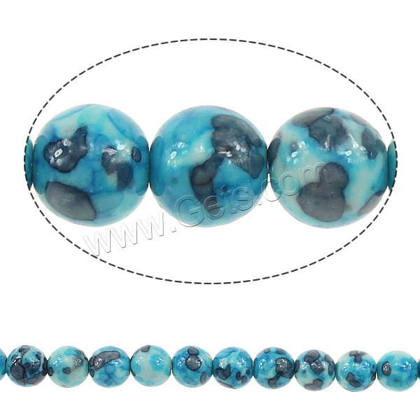 Rain Flower Stone Beads, Round, synthetic, different size for choice, Length:Approx 16 Inch, Sold By Strand