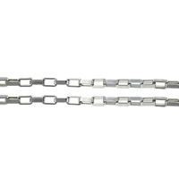 Stainless Steel Cable Link Chain, plated, rectangle chain 2mm 