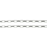Stainless Steel Cable Link Chain, plated, rectangle chain 3mm 