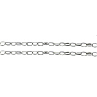 Stainless Steel Oval Chain, plated 