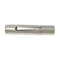 Stainless Steel Bayonet Clasp, 304 Stainless Steel, Curved Tube, polished 