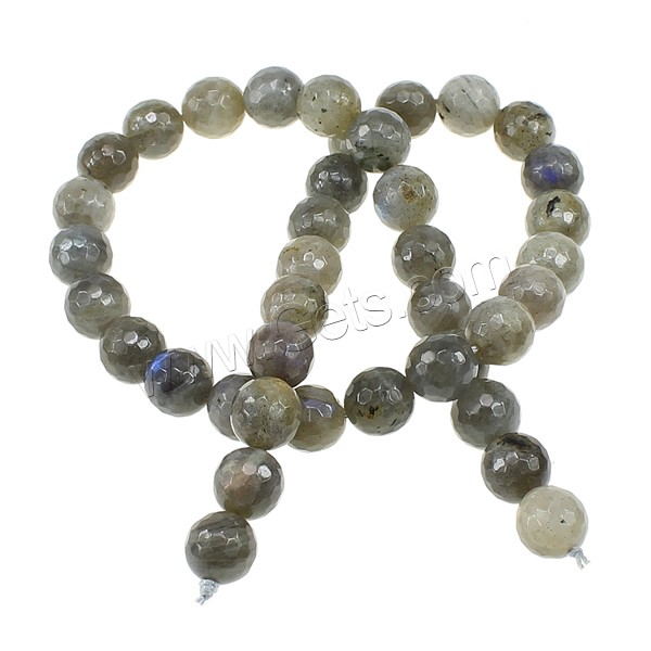 Perles en labradorite, Rond, multiple tailles pour le choix, Trou:Environ 1mm, Longueur:15 pouce, Vendu par brin
