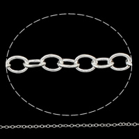 Латунная цепочка с овальными звеньями, Латунь, Другое покрытие, Овальный цепь, Много цветов для выбора, не содержит кадмий 100м/Strand, продается Strand