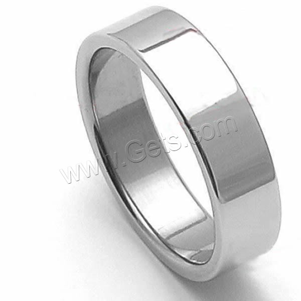 Stainless Steel Finger Ring, polished, different size for choice, original color, 8mmuff0c2mm, Sold By PC