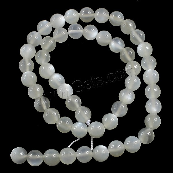 Mondstein Perlen, rund, verschiedene Größen vorhanden, Bohrung:ca. 1mm, Länge:ca. 16 ZollInch, verkauft von Strang
