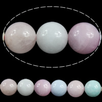 Morganit Perlen, rund, natürlich, verschiedene Größen vorhanden, farbenfroh, Bohrung:ca. 1mm, Länge:ca. 15 ZollInch, verkauft von Strang