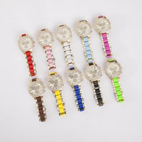 Women Wrist Watch, Zinc Alloy, with TR90 & Glass, Chinese movement, plated, for woman & with rhinestone 35mm, 20mm Approx 9.4 Inch 