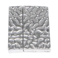 Zinc Alloy Magnetic Clasp, Rectangle, plated, hammered nickel, lead & cadmium free Approx 