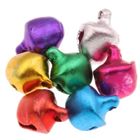Eisen Glocke Anhänger, Spritzlackierung, gemischte Farben, 8mm, 5000PCs/Tasche, verkauft von Tasche