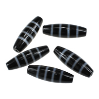 Natural Tibetan Agate Dzi Beads, Oval, stripe Approx 2mm 