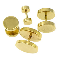 Stainless Steel Fake Plug, gold color plated 