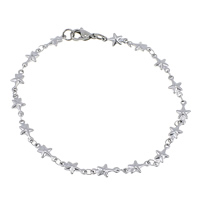Stainless Steel Chain Bracelets, Star, original color .5 Inch 