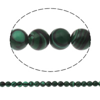Perles synthétiques de Malachite, Rond, multiple tailles pour le choix, Niveau AA pouce, Vendu par brin