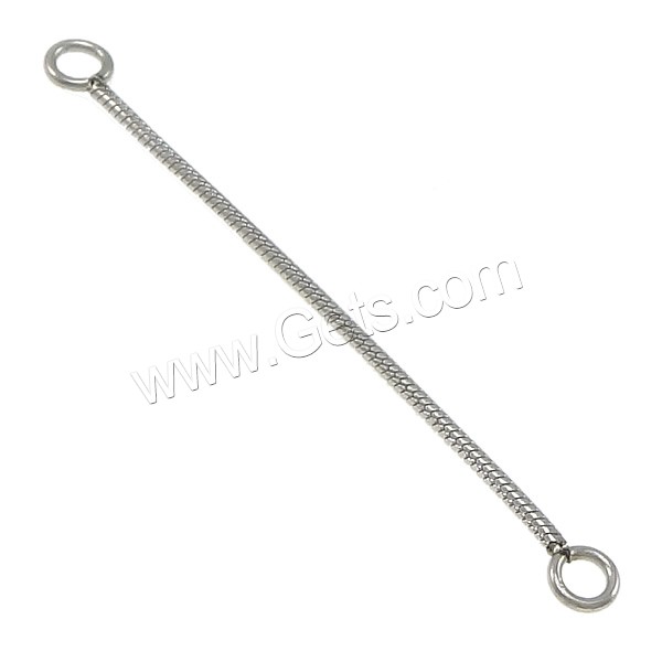 Stainless Steel Connector Bar, different size for choice & 1/1 loop, original color, Hole:Approx 2mm, Sold By PC