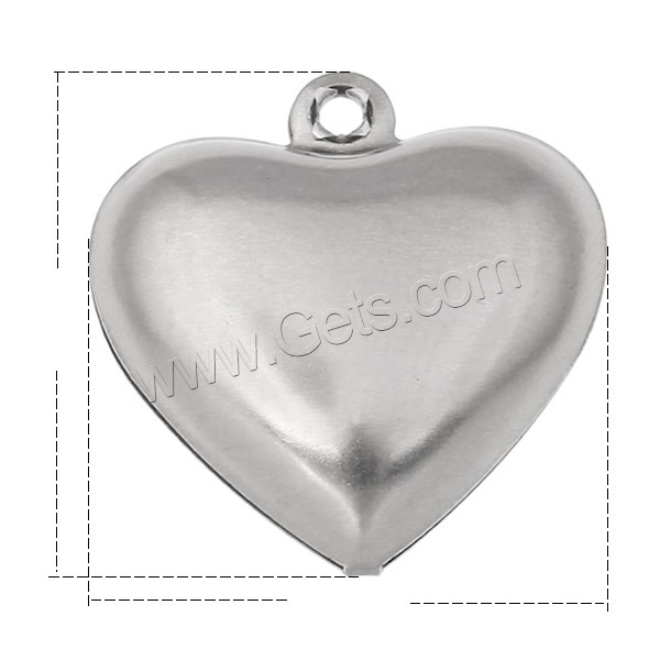Кулон Сердце из Нержавеющей стали, нержавеющая сталь, разный размер для выбора, оригинальный цвет, продается сумка