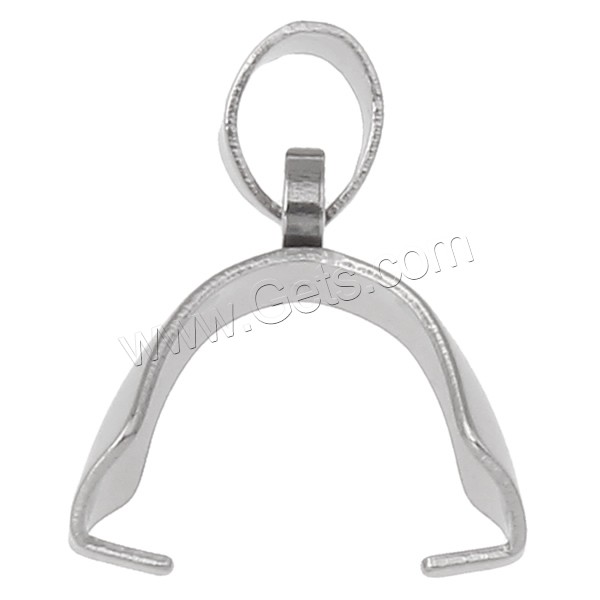 Stainless Steel Pinch Bail, different size for choice, original color, Sold By Bag